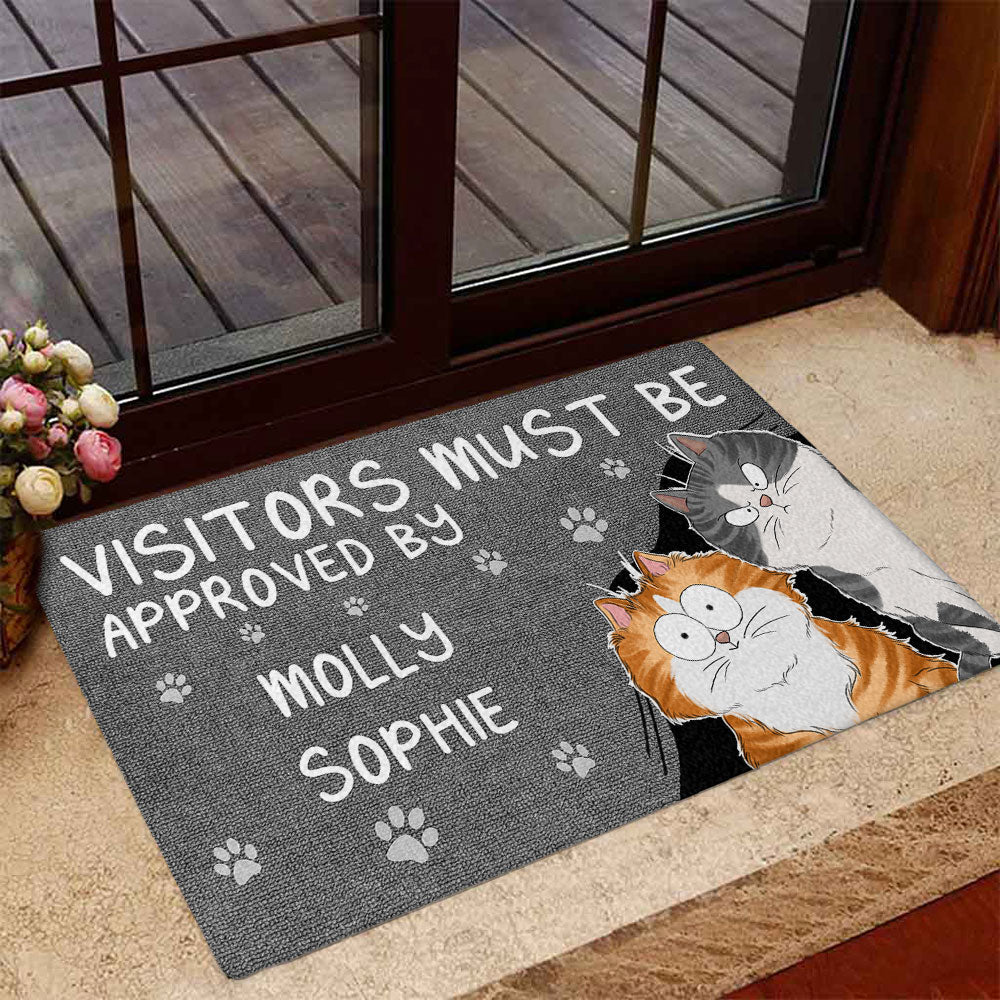 Approved By Pet - Customizable Personalized Doormat with Cat or Dog Picture