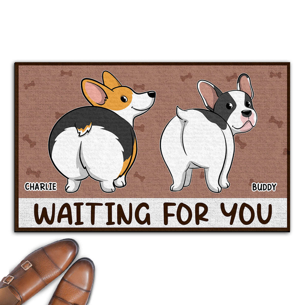 Waiting For You - Personalized Custom Pet Picture Doormat: Standard & Premium Options in 3 Sizes