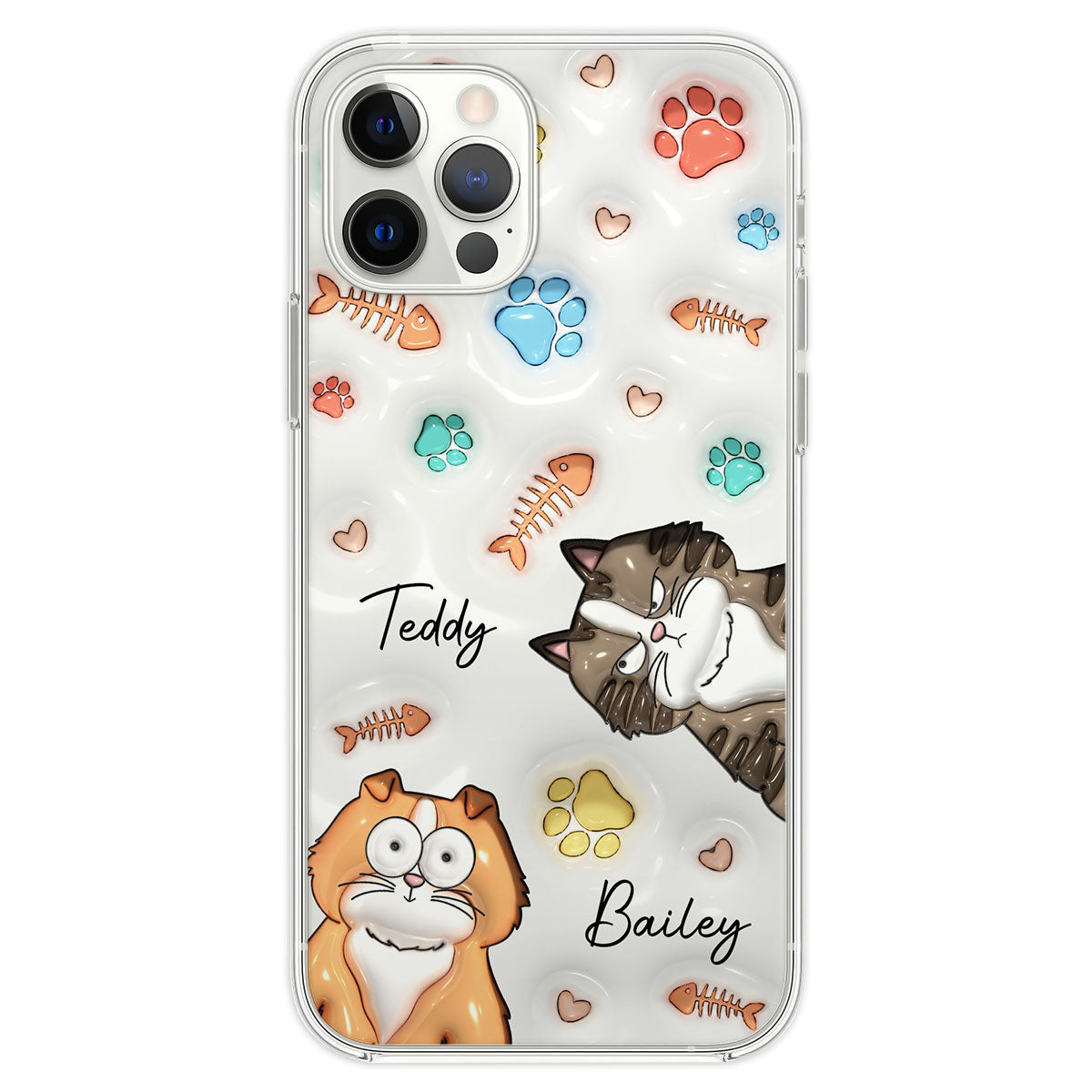 My Lovely Fur Babies - Personalized Custom 3D Inflated Effect Smartphone Case for Fashionable Protection