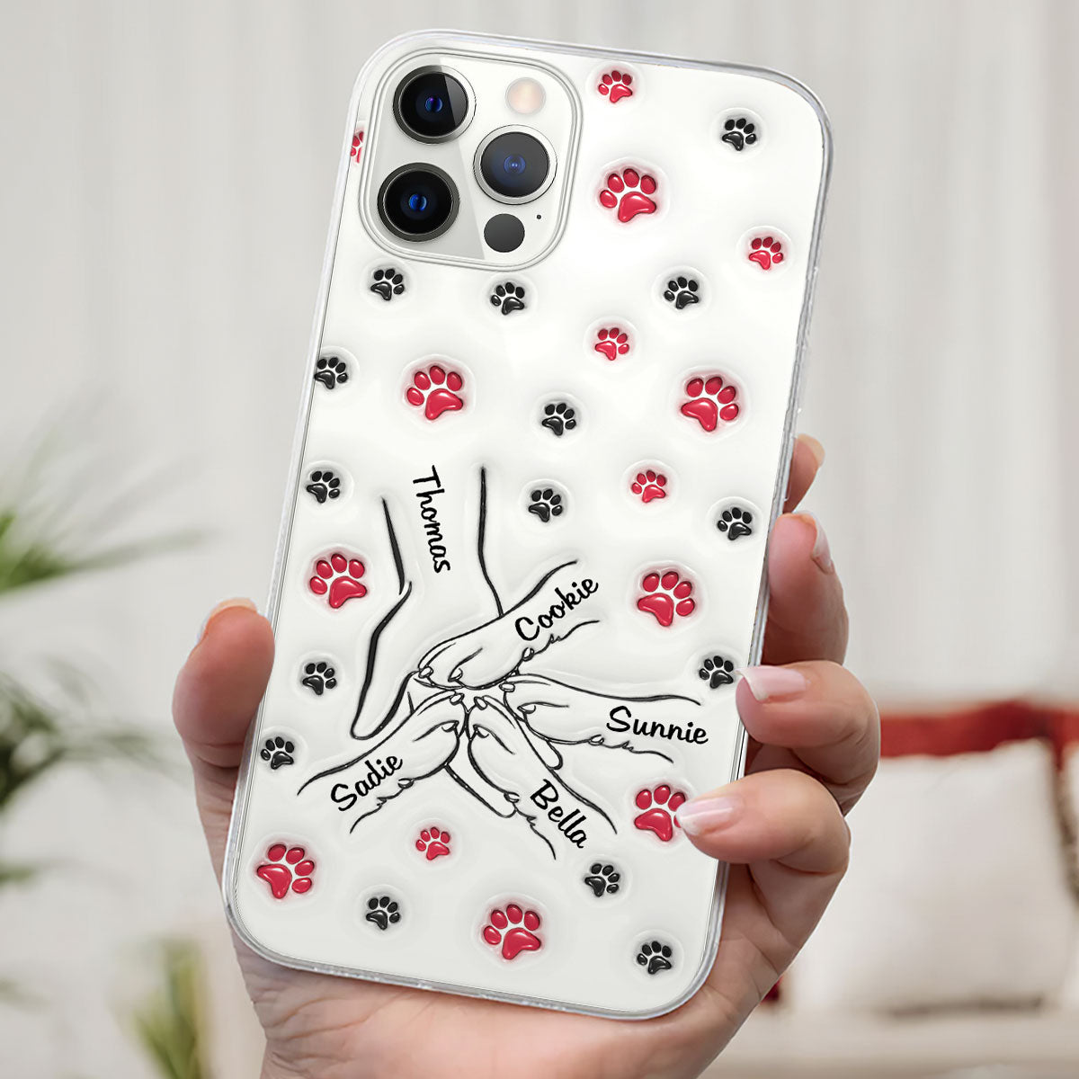 Personalized Custom 3D Inflated Effect Paw And Hand Design Phone Case for Smartphones