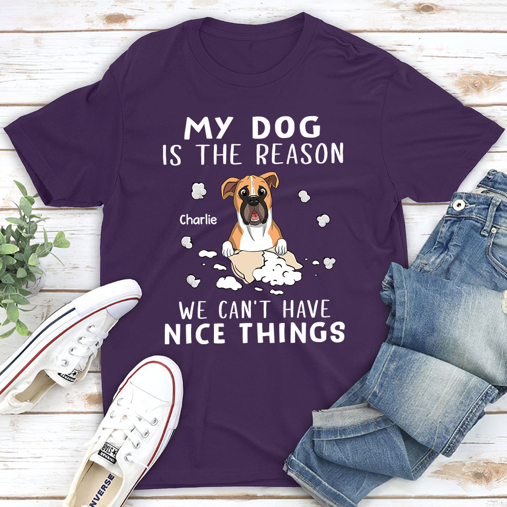 The Reason - Personalized Custom Unisex 5.3 oz T-shirt for Pet Lovers