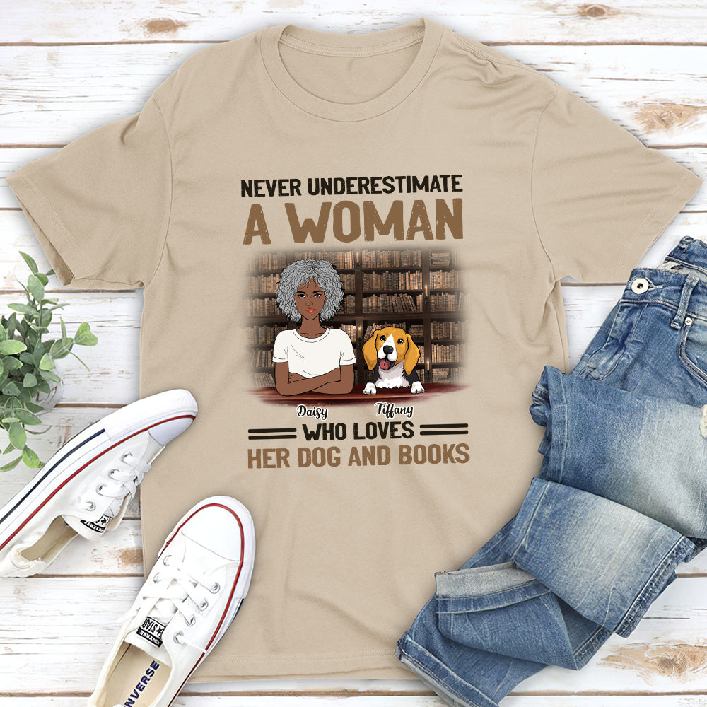 Never Underestimate - Personalized Custom Unisex Cotton Blend T-shirt for Pet Lovers