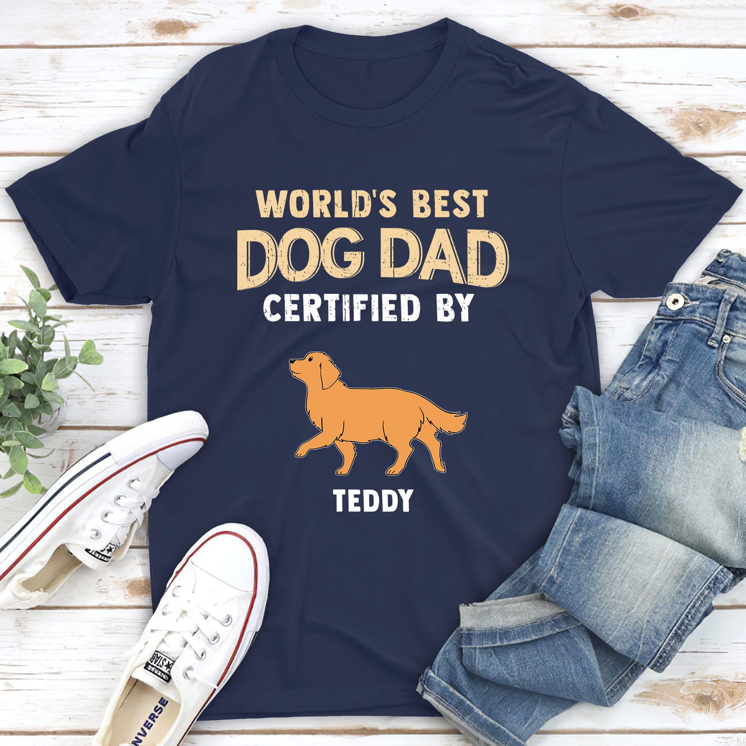 Certified Dog Parent - Personalized Custom Unisex 5.3 oz T-shirt for Pet Lovers