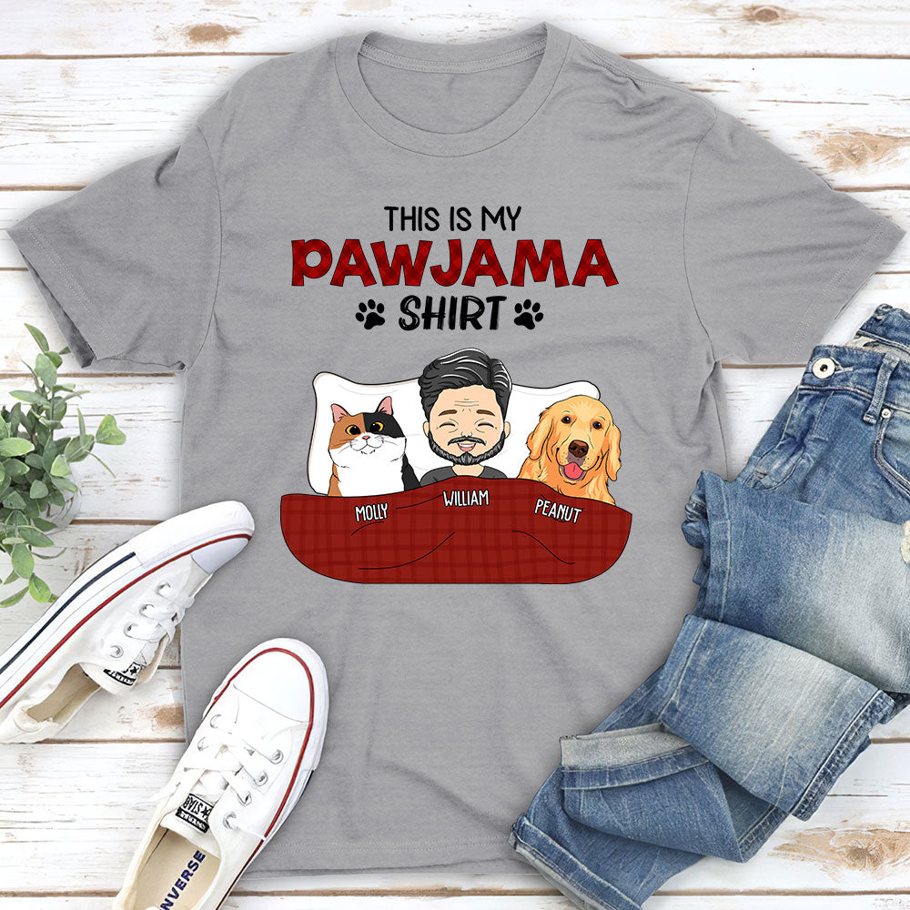 Personalized Custom Unisex Pawjama Shirt - Perfect Gift T-shirt