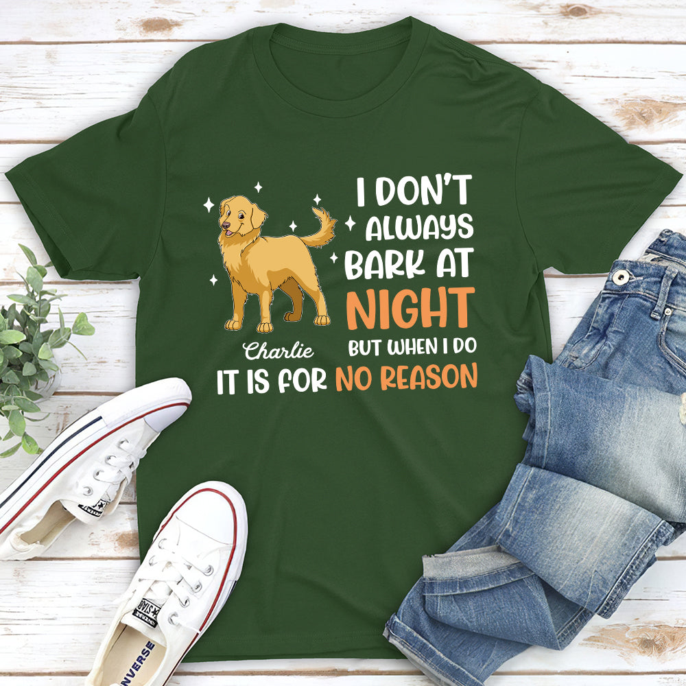 Bark At Night - Personalized Custom Unisex Heavy Cotton T-shirt for Pet Lovers