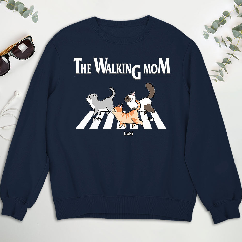 The Walking Cat - Personalized Custom Unisex 8.0 oz Sweatshirt for Pet Lovers
