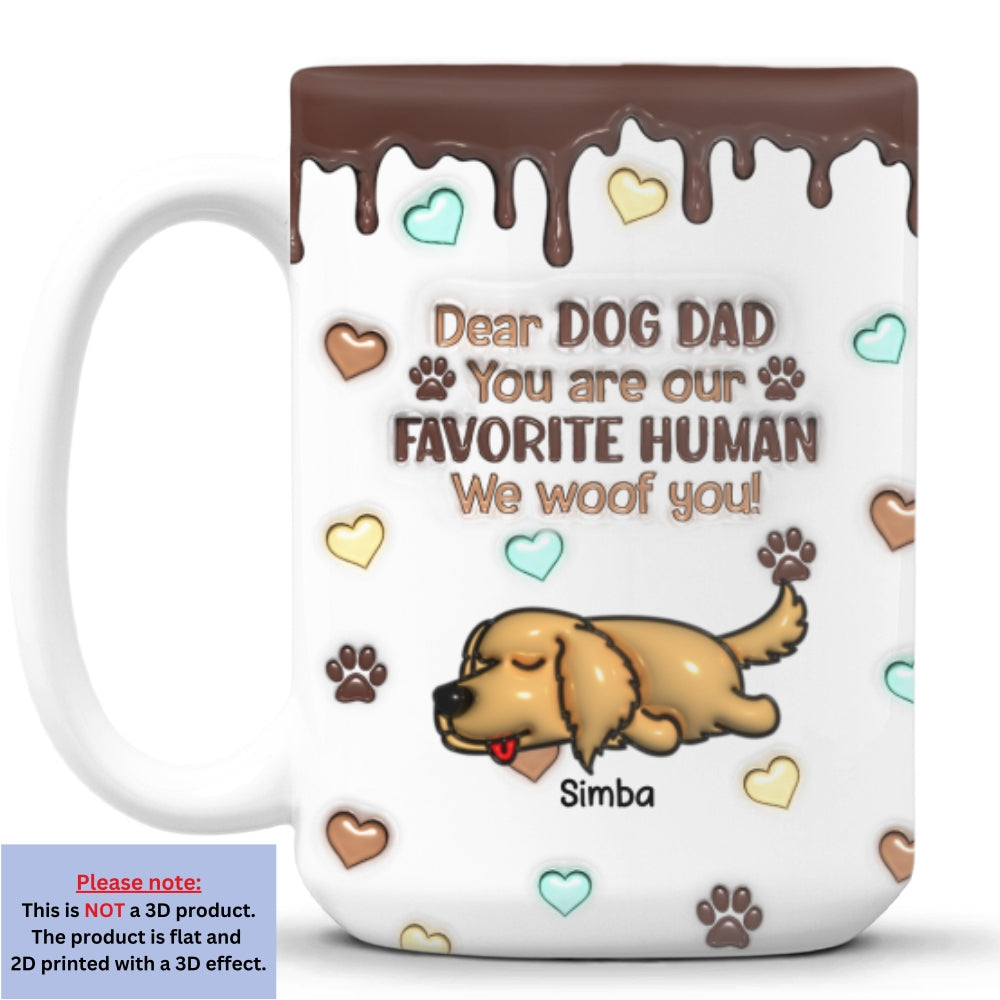 Favorite Human Version 2 - Personalized Custom 3D Inflated Effect 11oz Ceramic Mug