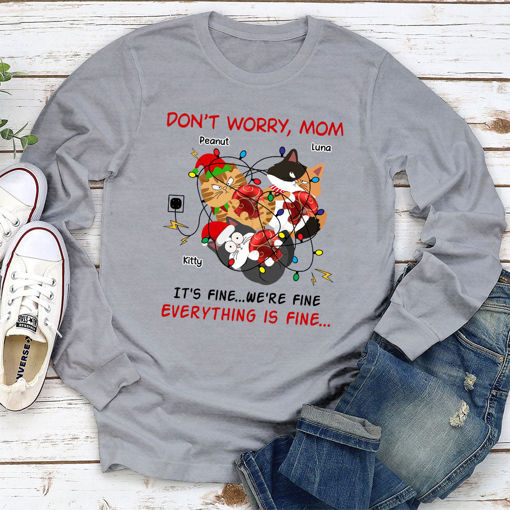 Everything Is Fine - Premium Personalized Custom Long Sleeve T-shirt for Pet Lovers