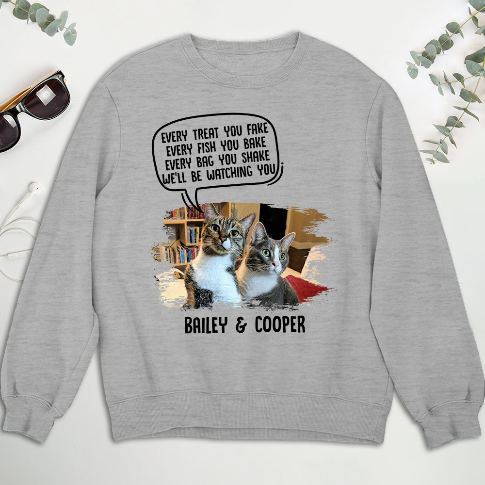 Unique Personalized 'Watching You Cat Butt' Unisex Custom Sweatshirt