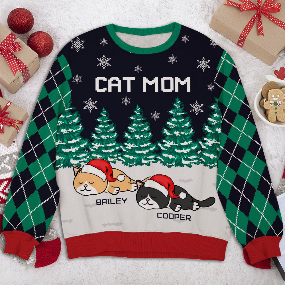 Unique Personalized Custom All-Over-Print Christmas Night Sweatshirt for Pet Lovers