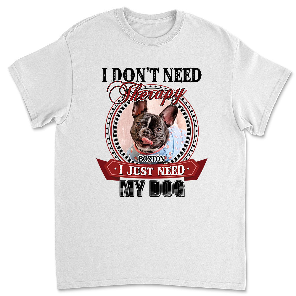 Therapy Photo - Personalized Custom Unisex 5.3 oz T-shirt for Pet Lovers