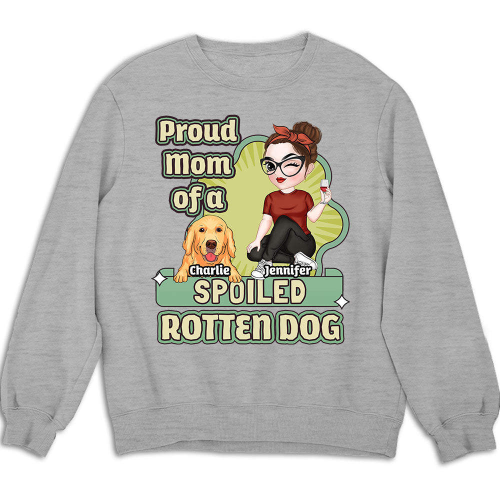Spoiled Rotten Dog Version 2 - Customizable Personalized Unisex 8.0 oz Sweatshirt for Pet Lovers