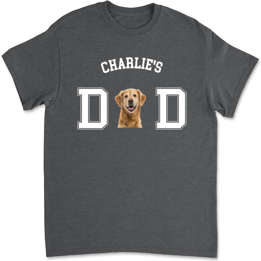 Unique Dog Dad Mom Cartoon Personalized Custom Unisex Basic Photo T-shirt