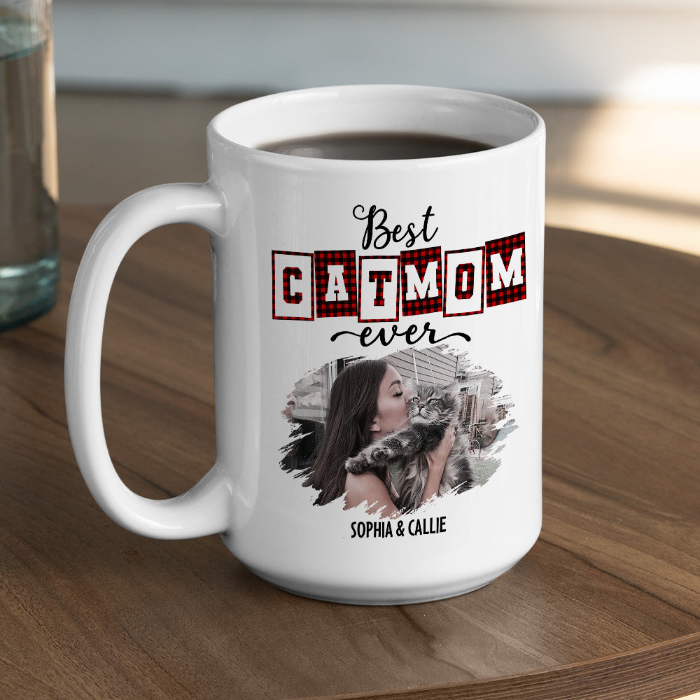 Top-Rated Personalized Custom Coffee Mug for the Best Cat Mom and Dad of the Year