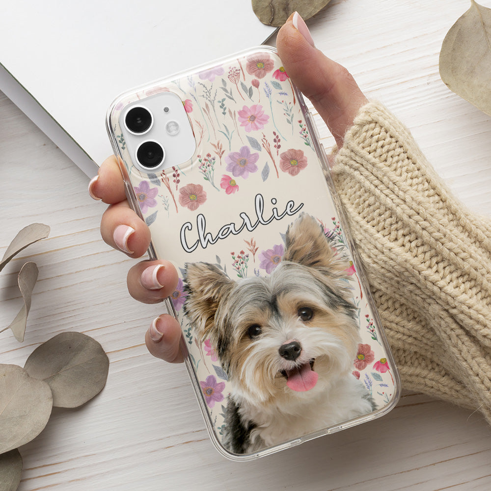 Unique Personalized Custom Pet Portrait Phone Case for Dog and Cat Lovers