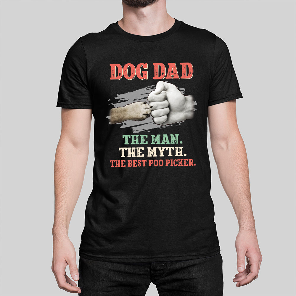 Classic Unisex Dog Dad Poo Picker T-shirt - Ideal Gift for Pet Lovers