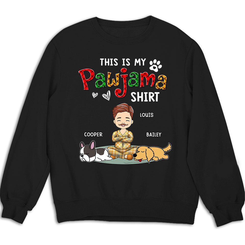 Handsome Pawjama Shirt Version 2 - Personalized Custom Unisex 8.0 oz Sweatshirt for Pet Lovers