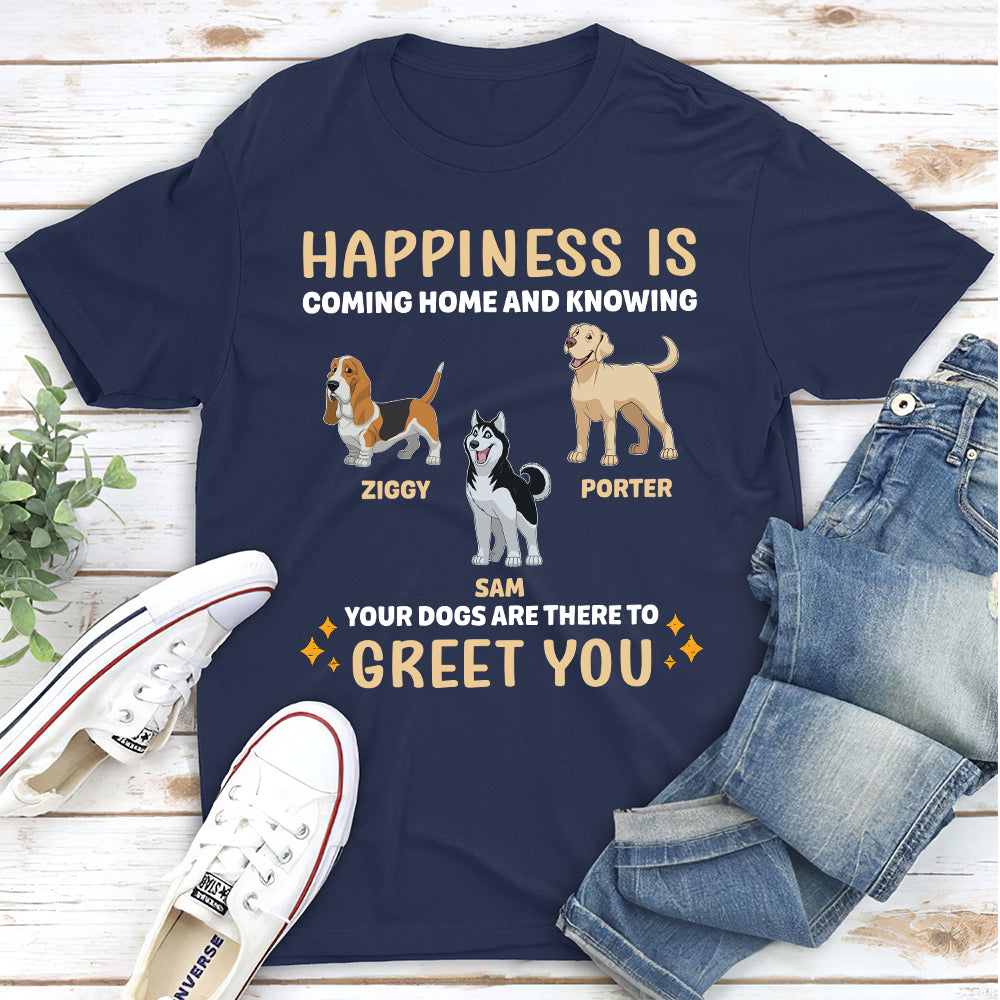 The Happy Moment - Personalized Custom Unisex 5.3 oz T-shirt for Pet Lovers