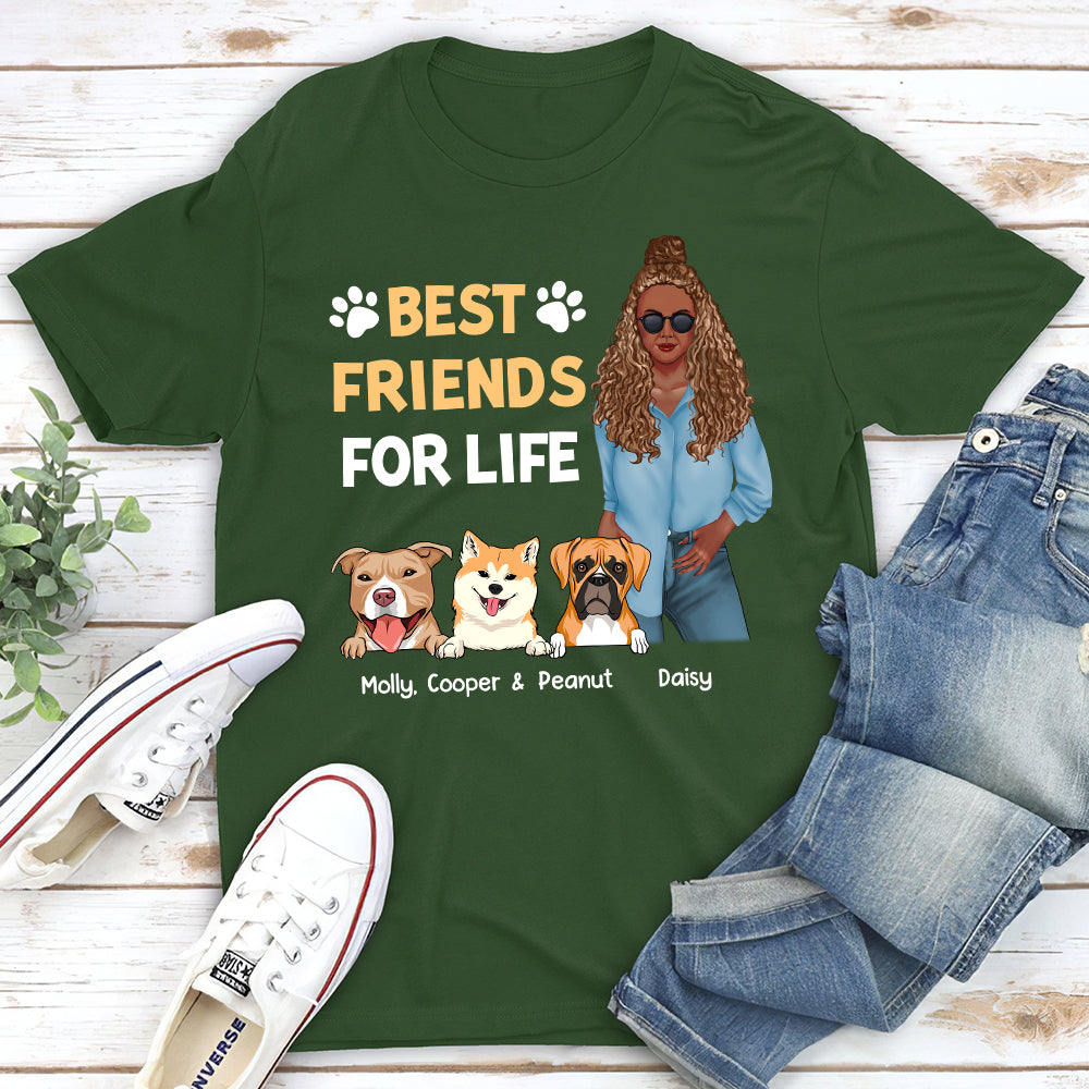 Best Friends For Life - Personalized Custom Unisex 5.3 oz T-shirt - Ideal Gift for Pet Lovers
