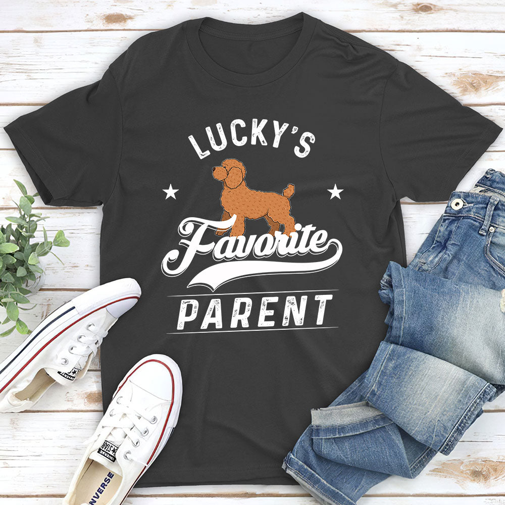 Favorite Parent - Personalized Custom Unisex 5.3 oz T-shirt for Pet Lovers