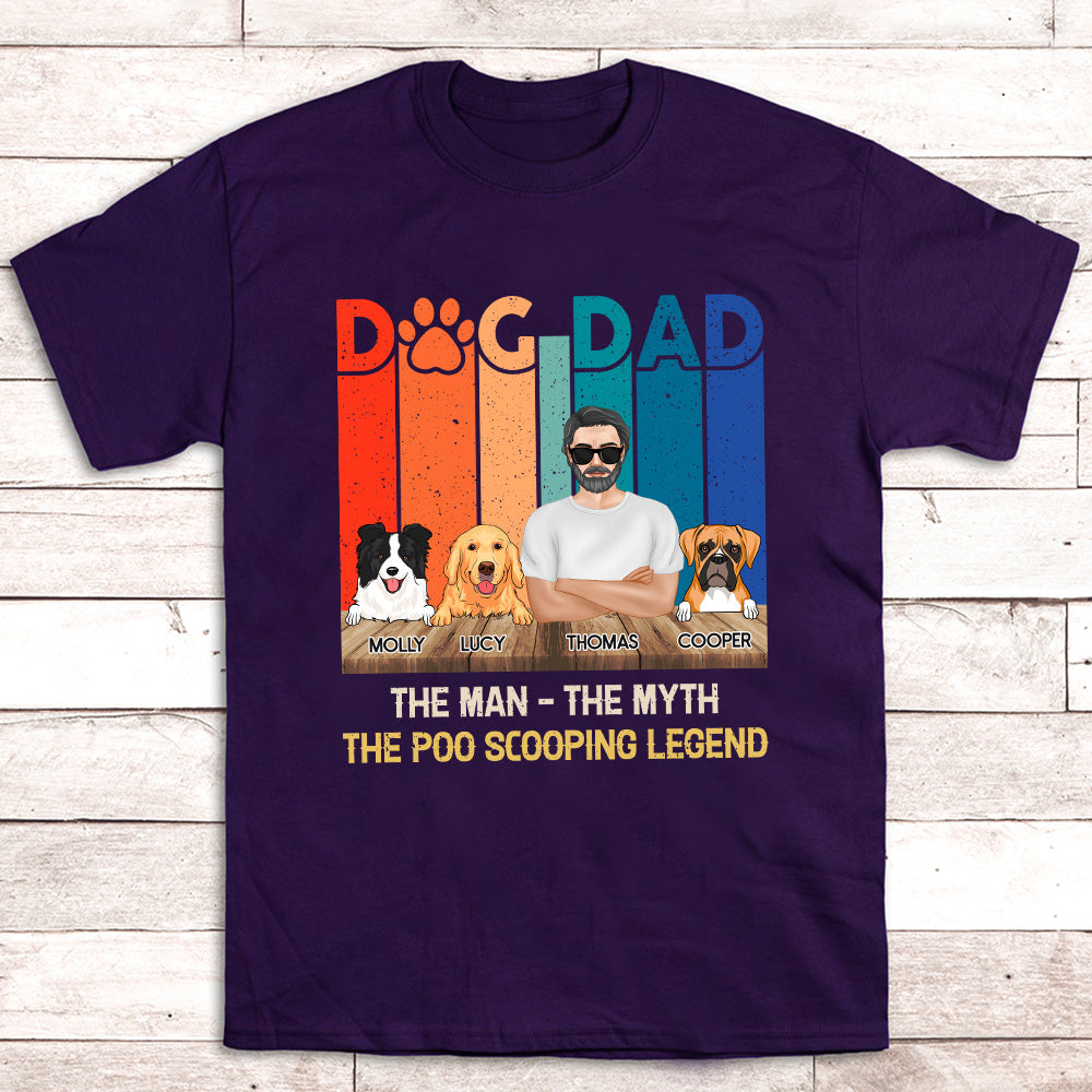 Dog Dad Man - Personalized Custom Unisex 5.3 oz T-shirt for Pet Lovers
