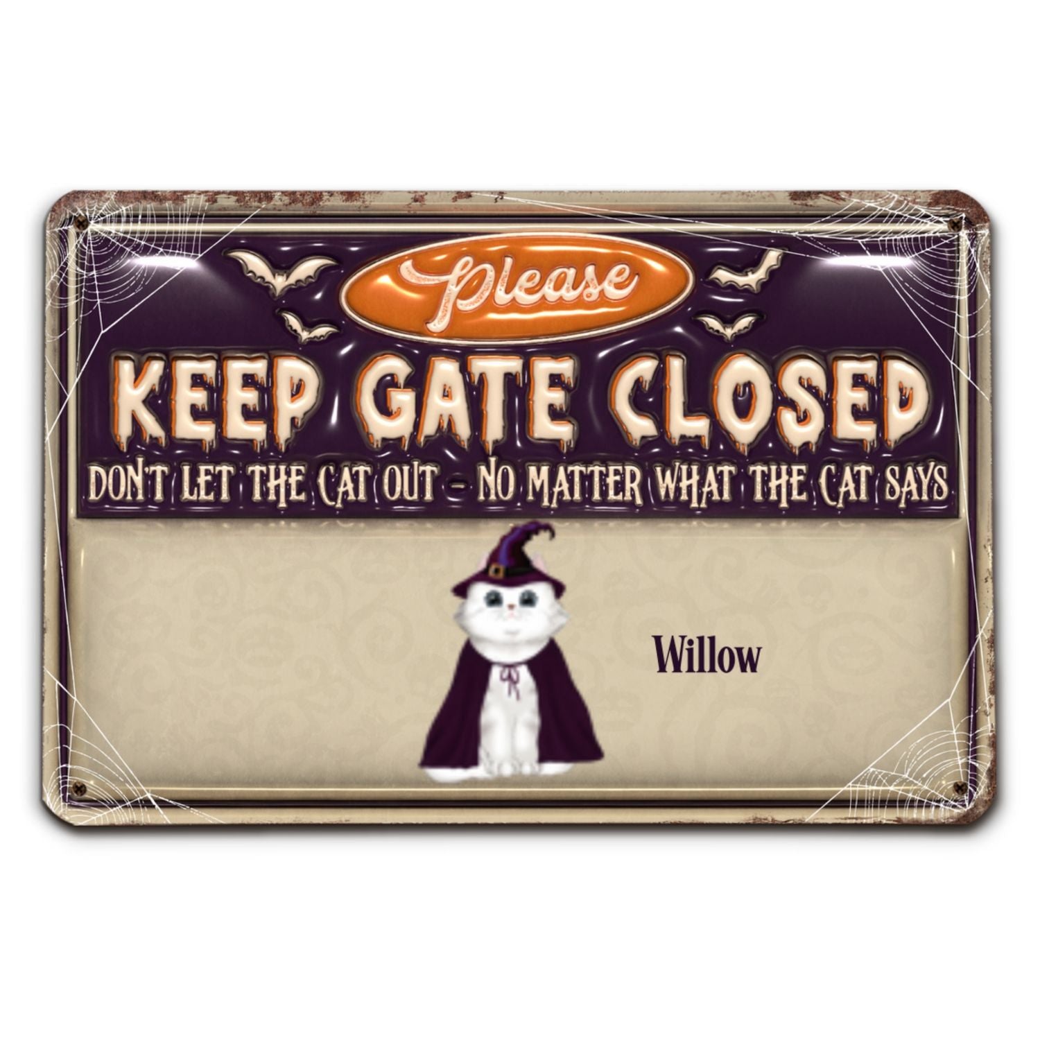 Halloween Day - Personalized Custom 3D Inflated Effect Metal Sign for Home and Office Decor
