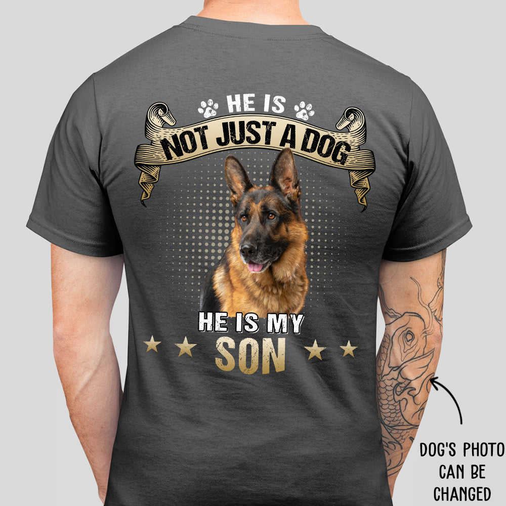 My Son/Daughter 1 - Personalized Custom Photo Unisex 5.3 oz Heavy Cotton T-shirt for Pet Lovers