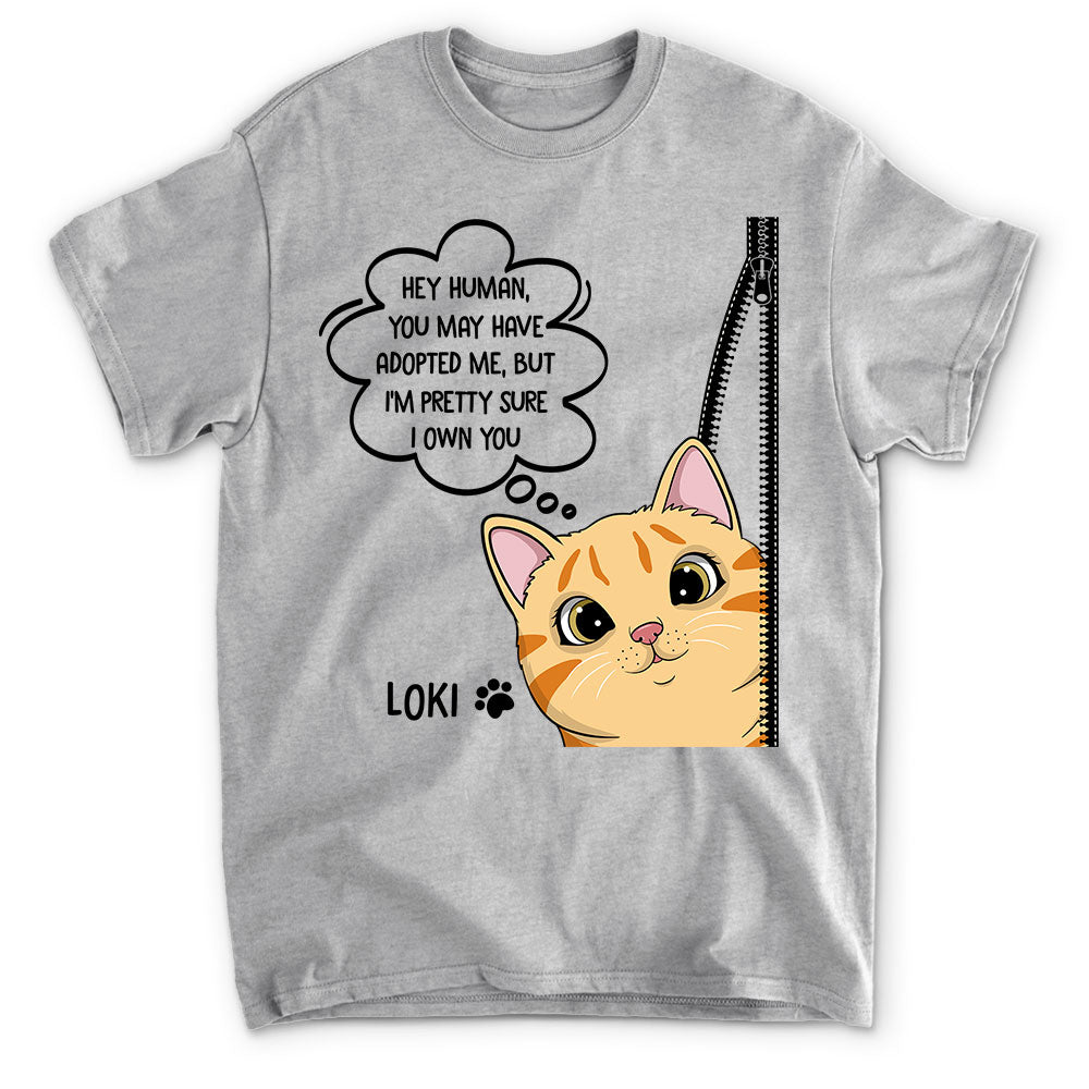 I Own You - Personalized Custom Unisex 5.3 oz T-shirt for Pet Lovers