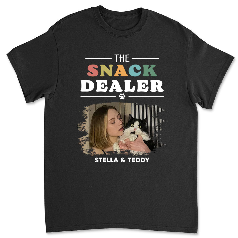 Customizable Personalized Unisex Pets Snack Dealer Photo T-shirt