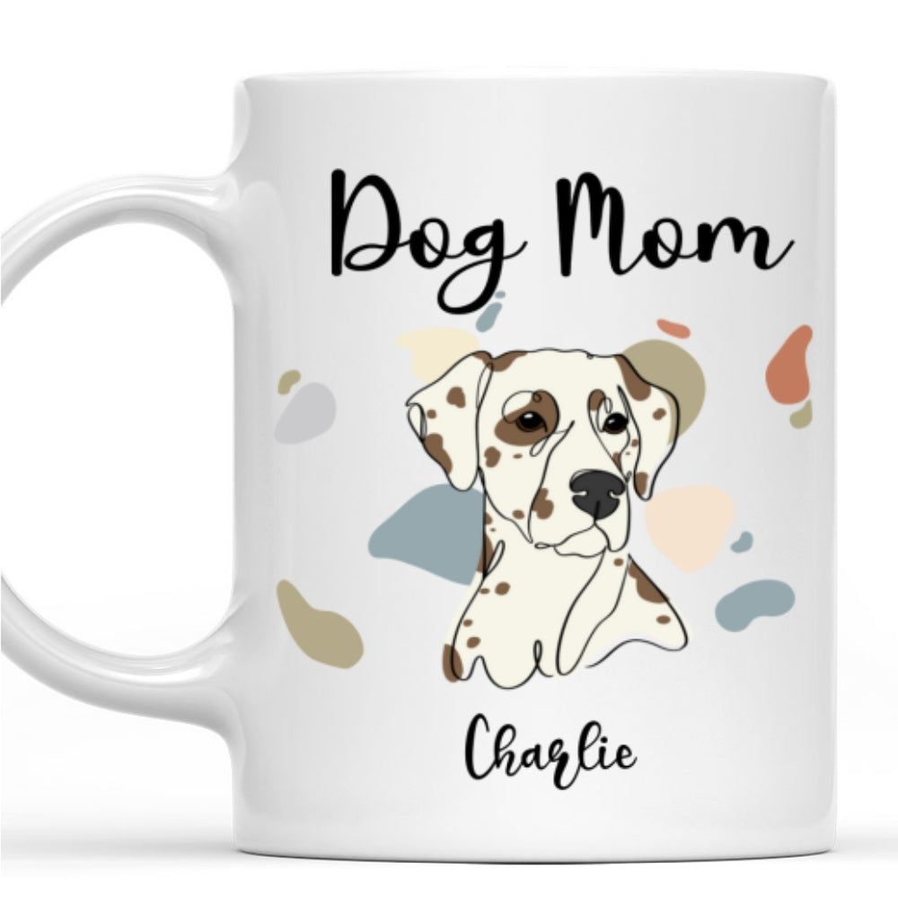 Personalized Custom Dog Mom Dad Line Coffee Mug - 11oz & 15oz Options