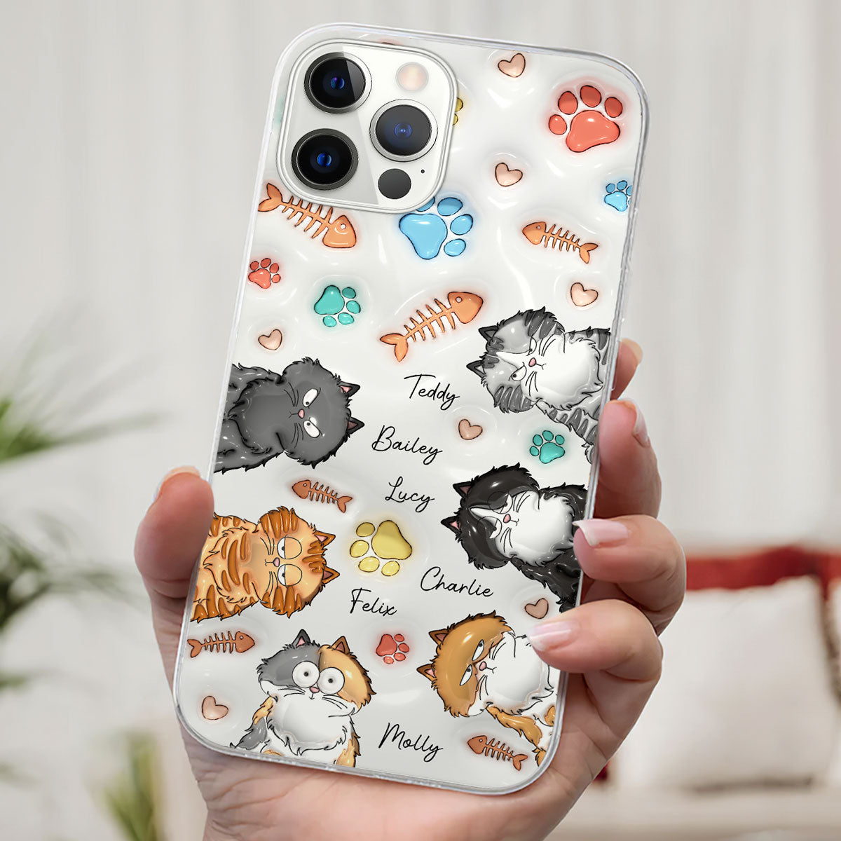 My Lovely Fur Babies - Personalized Custom 3D Inflated Effect Smartphone Case for Fashionable Protection