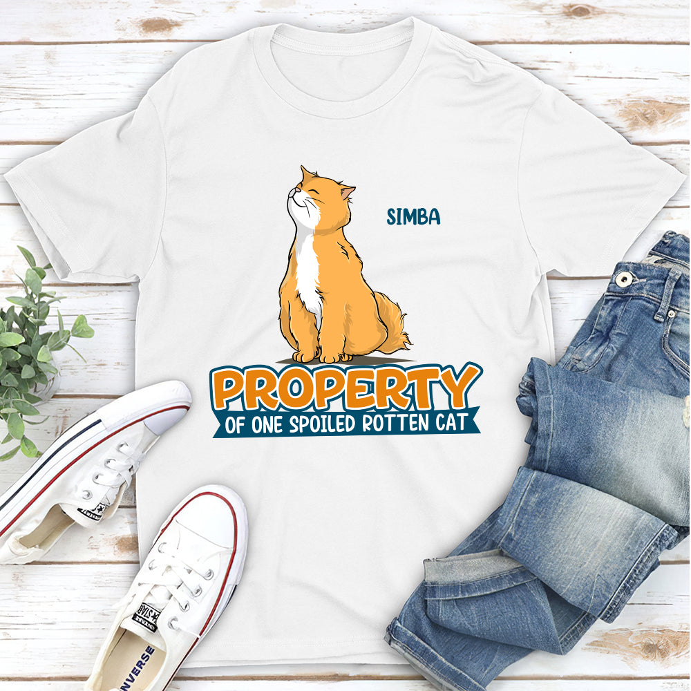 Spoiled Rotten Cats - Personalized Custom Unisex 5.3 oz T-shirt for Pet Lovers