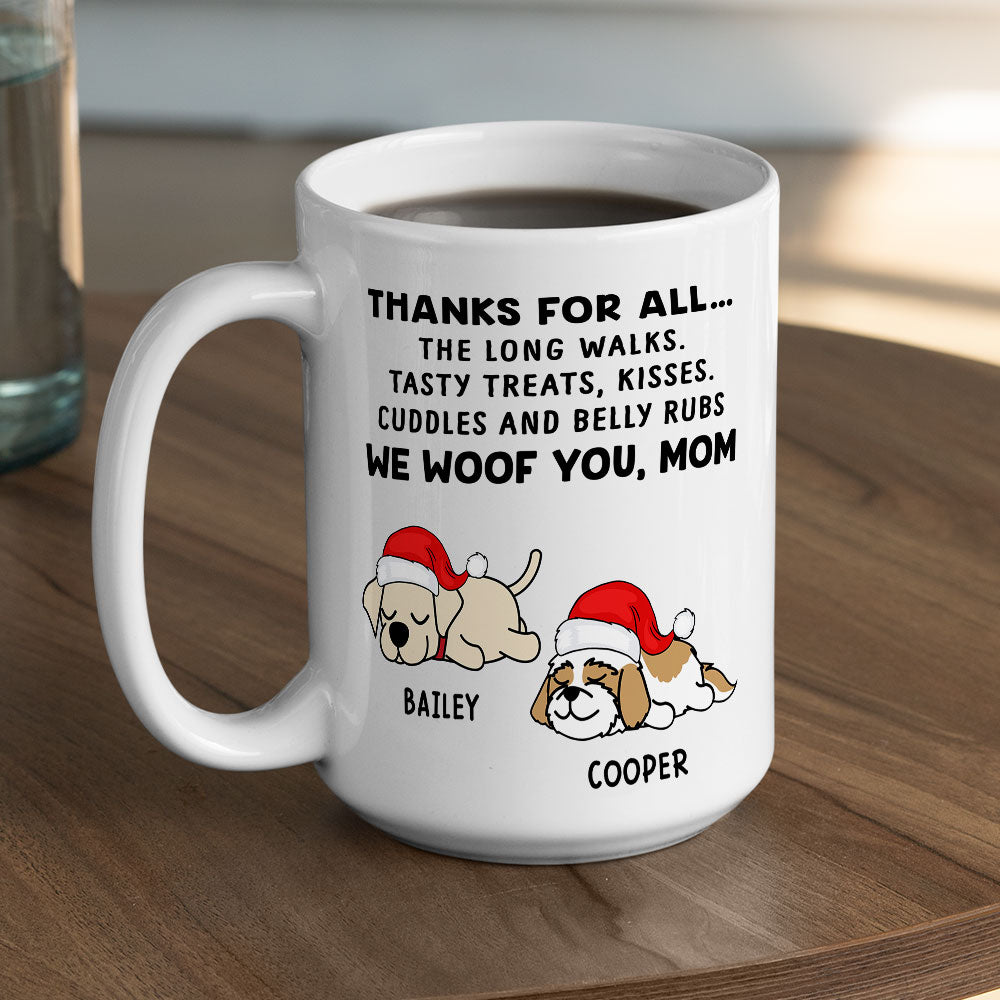 Personalized Custom Dog Thanks All Coffee Mug - Ideal Gift for Pet Lovers