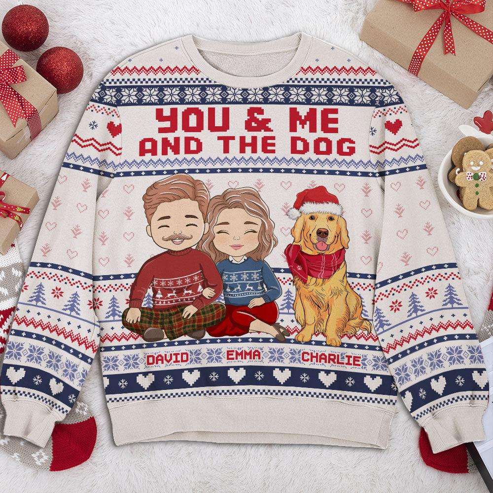 You Me And Our Dogs - Stylish Personalized Custom All-Over-Print Unisex Sweatshirt for Dog Lovers