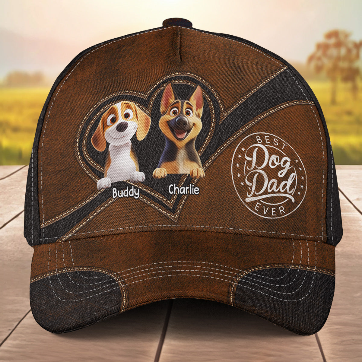 Best Dog Dad - Premium Personalized Custom Classic Adjustable Cap for Maximum Comfort