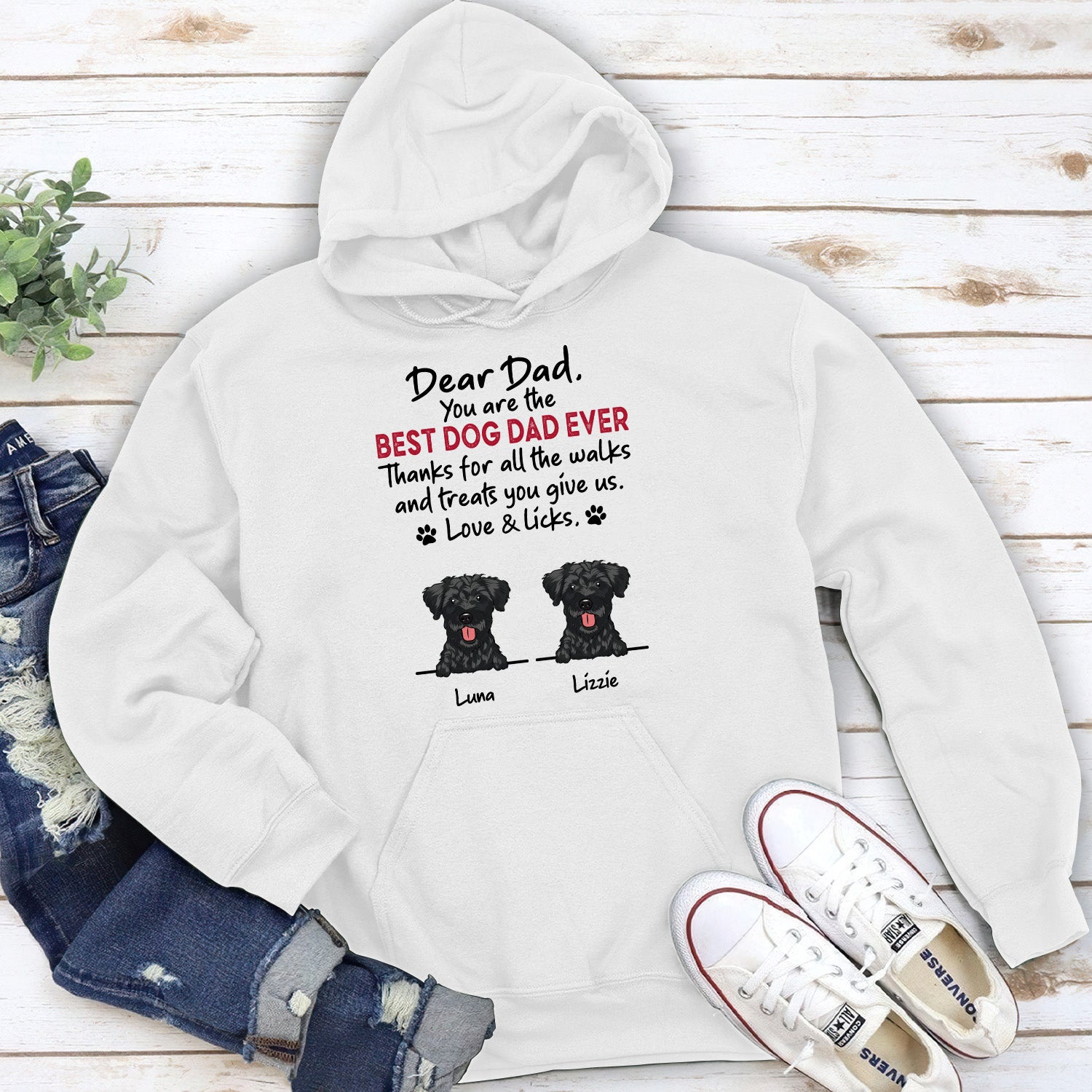 Walks And Treats - Personalized Custom Unisex 8.0 oz Hoodie for Pet Lovers