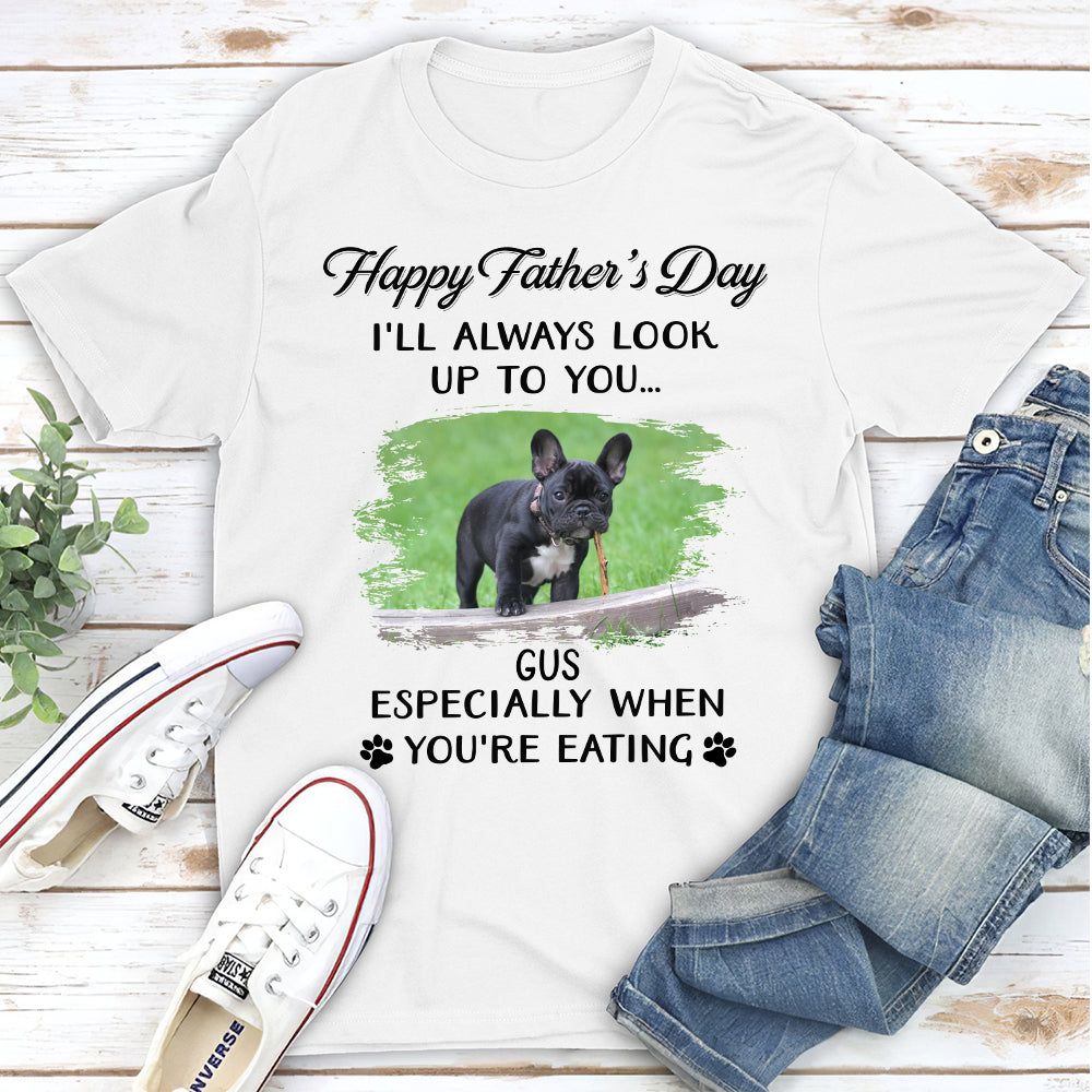 Unique Personalized Custom Unisex 'I'll Always Look Up To You' Photo T-shirt