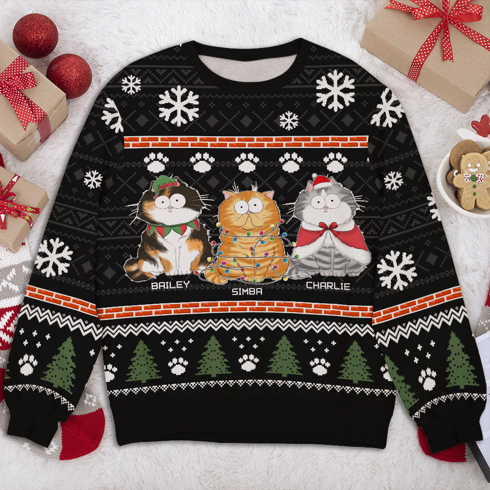 Paw Snow - Personalized Custom All-Over-Print Unisex 8.8 oz Polyester Blend Sweatshirt for Pet Lovers