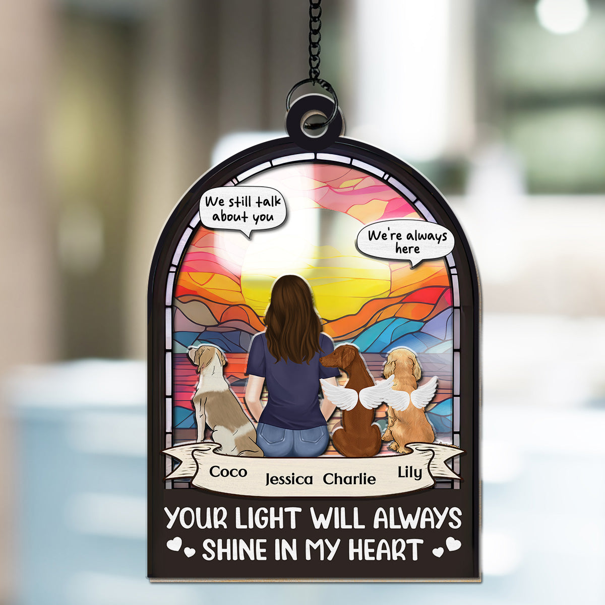 Always With You - Personalized Custom 6 - 8 Inches Suncatcher for Special Occasions
