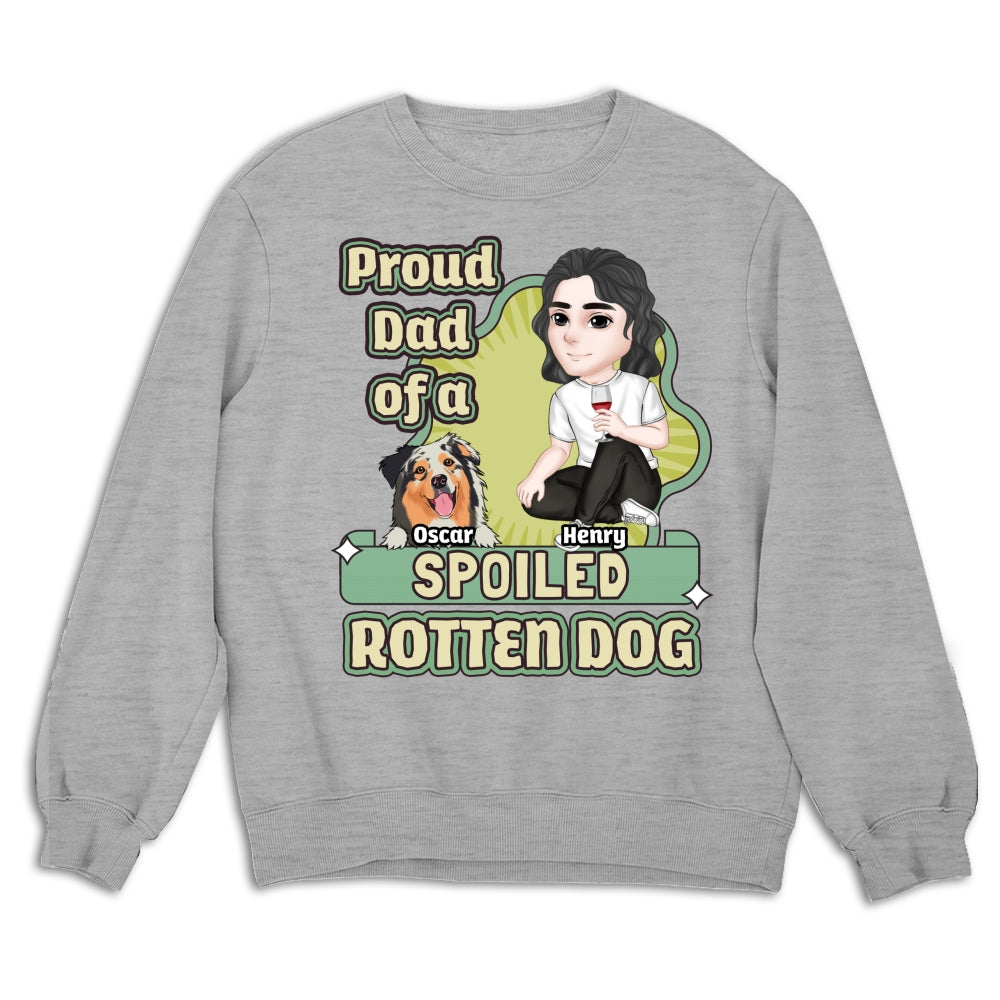 Spoiled Rotten Dog Version 2 - Customizable Personalized Unisex 8.0 oz Sweatshirt for Pet Lovers