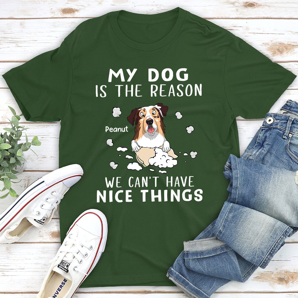 The Reason - Personalized Custom Unisex 5.3 oz T-shirt for Pet Lovers