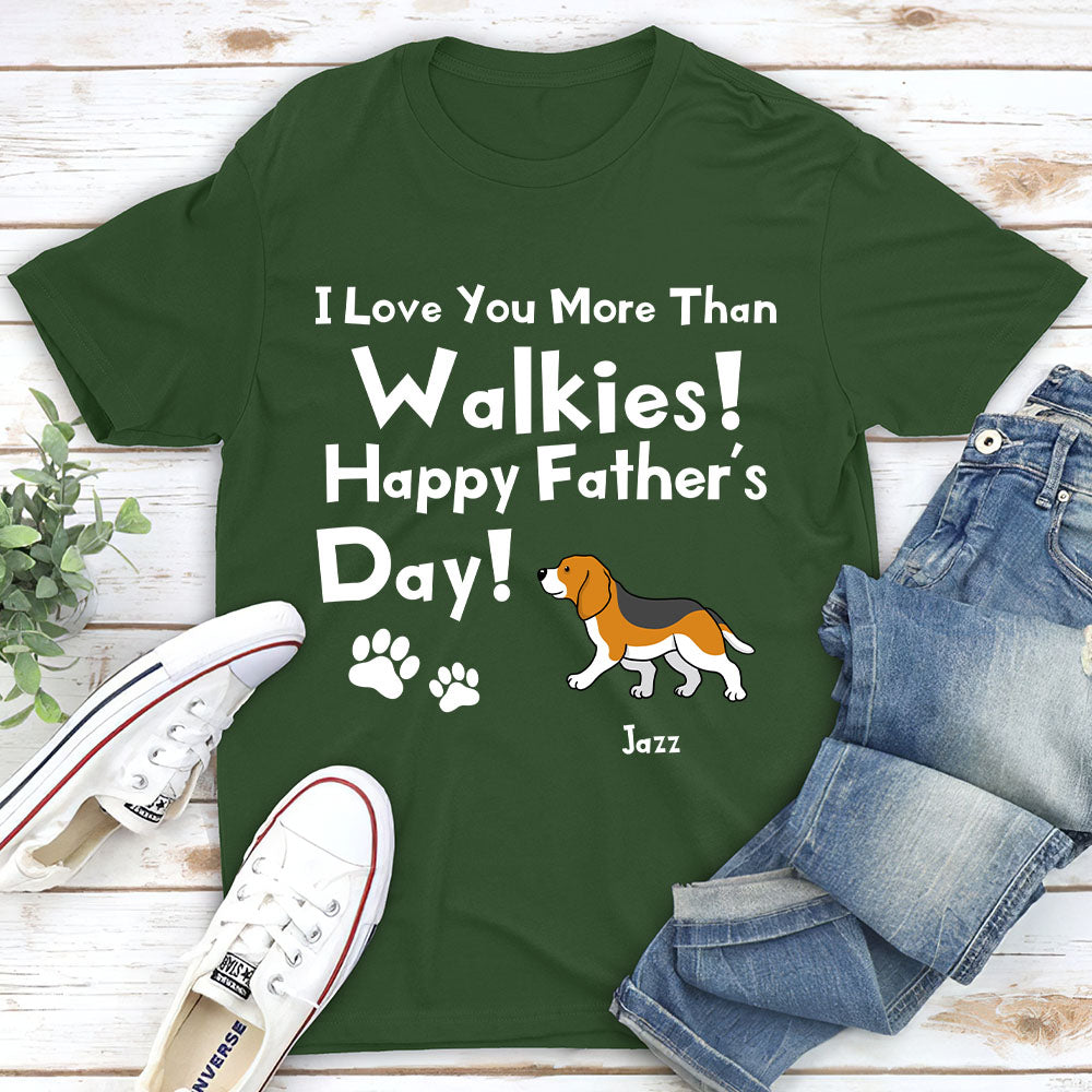 Love Walkies - Personalized Custom Unisex 5.3 oz T-shirt for Pet Lovers