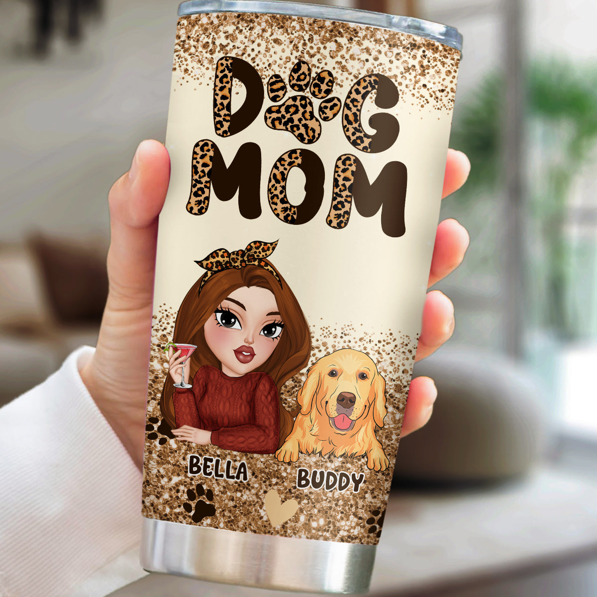 Best Dog Mom Forever - Personalized Custom 20oz Stainless Steel Tumbler with Thousands of Cool Designs