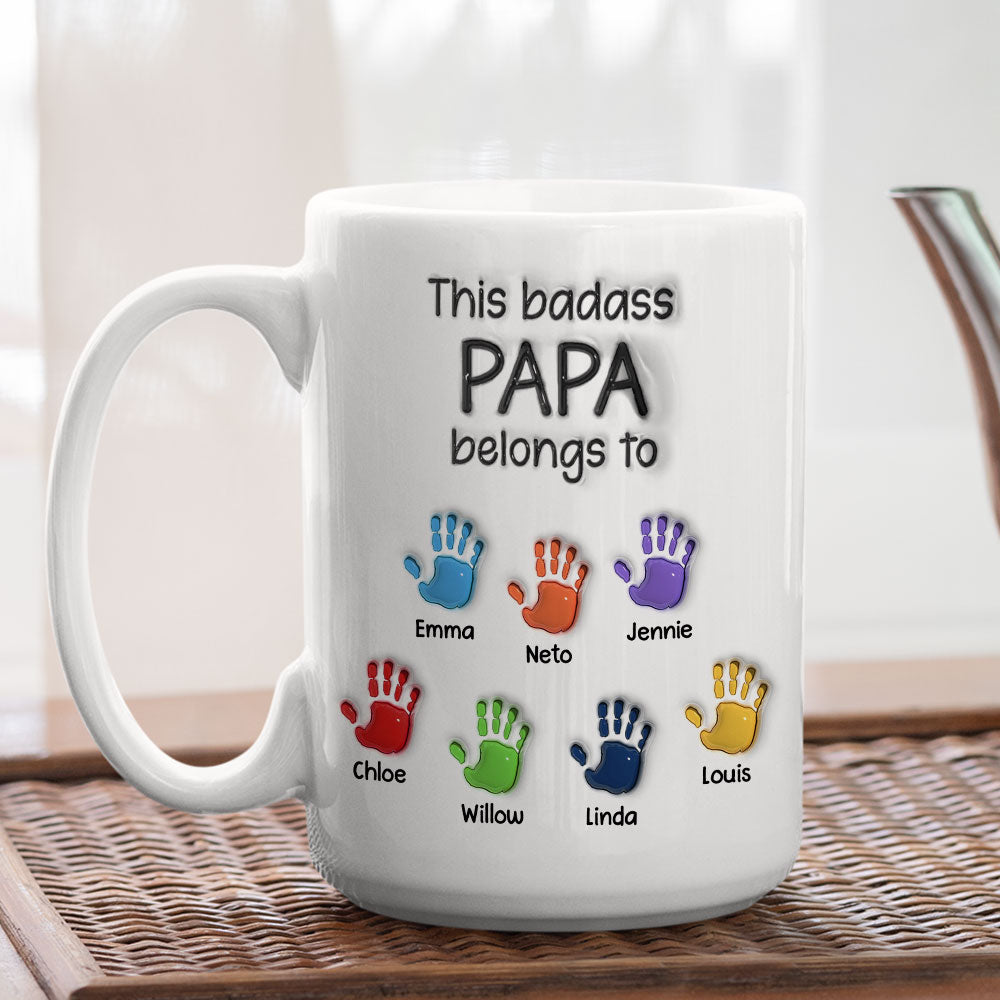 Personalized Custom 3D Inflated Effect Mug - The Perfect Father's Day Gift for Awesome Grandpa