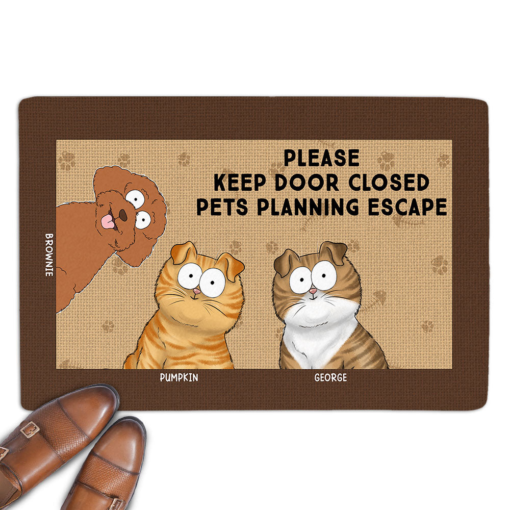Personalized Custom Doormat for Keep Door Closed Pets - Featuring Your Cat's Picture