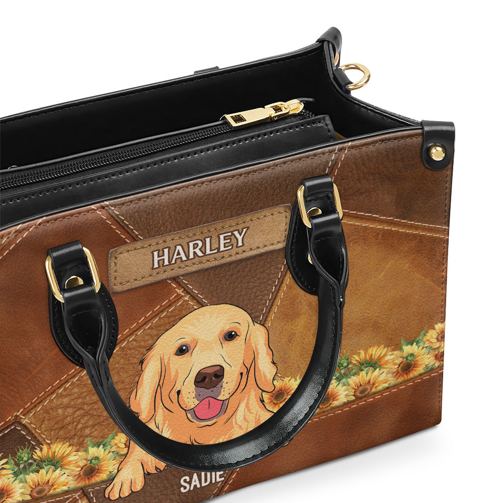 Vintage Personalized Custom Leather Bag for Pet Moms