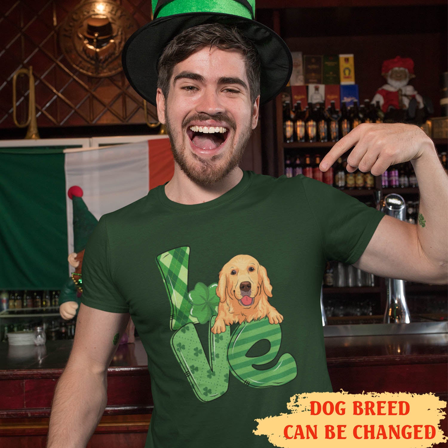 Love St Patrick - Personalized Custom Unisex T-shirt - Ideal Gifts For Dog Lovers