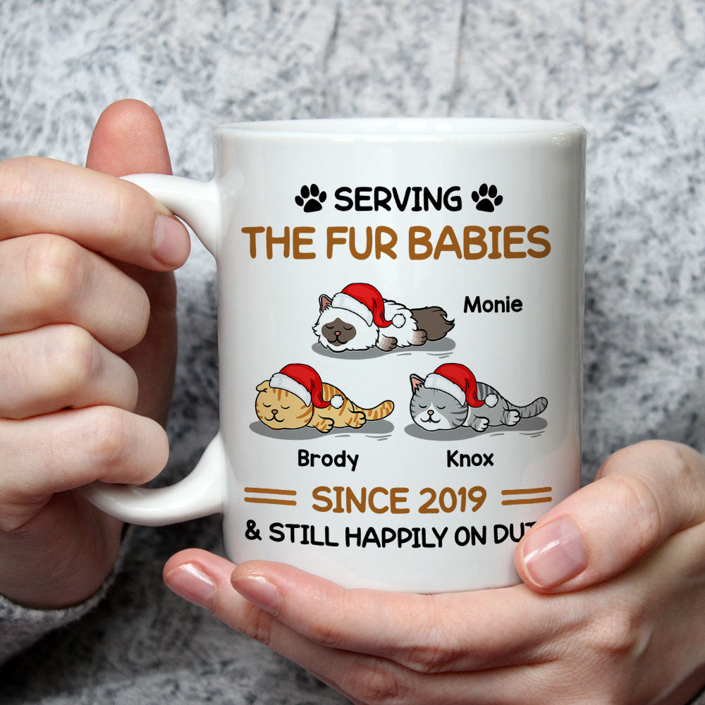 Happily On Duty - Personalized Custom Ceramic Coffee Mug for Pet Lovers