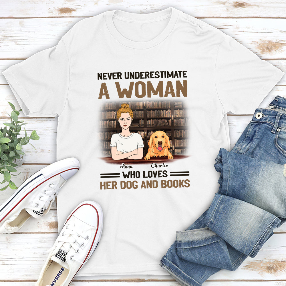 Never Underestimate - Personalized Custom Unisex Cotton Blend T-shirt for Pet Lovers