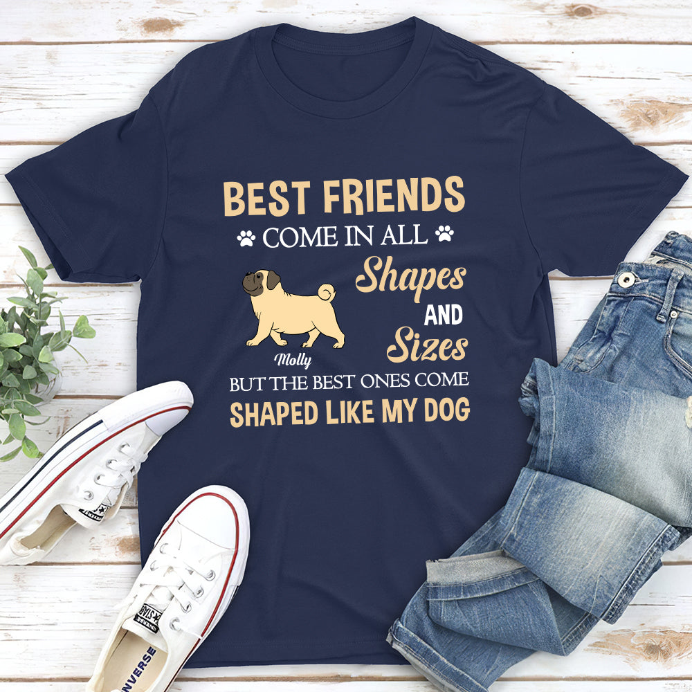 Unique Shapes And Sizes - Personalized Custom Unisex T-shirt for Pet Lovers